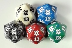 Complete Set of 5 Zendikar Rising ZNR Spindown D20 Dice MTG Magic